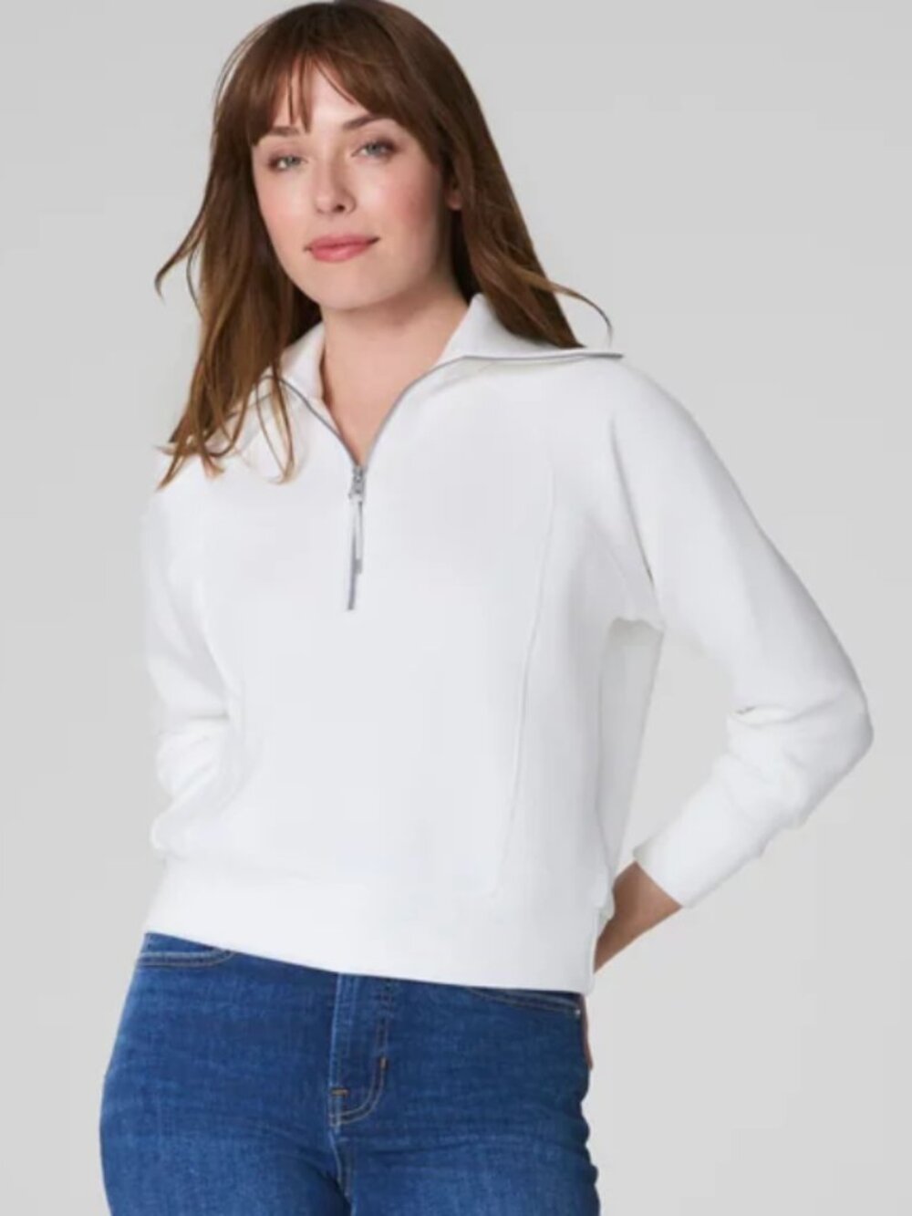 Spanx Air Essentials Half Zip, size Small